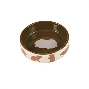 CERAMIC BOWL with HAMSTER MOTIF 8cm (ASSORTED COLOURS) Image 1