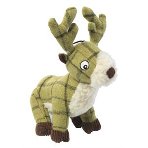 HOUSE OF PAWS GREEN TWEED PLUSH STAG Image 1