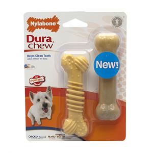 NYLABONE TWIN PACK CHICKEN PLUS & PEANUT BUTTER REGULAR Image 1