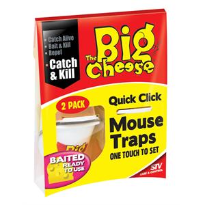 THE BIG CHEESE STV140 QUICK CLICK MOUSE TRAPS TWINPACK Image 1