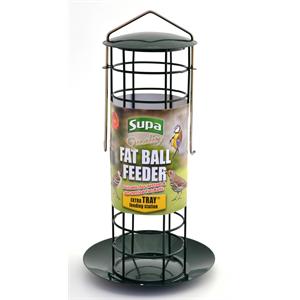SUPA FAT BALL FEEDER with TRAY - to fit 4 small fat balls Image 1