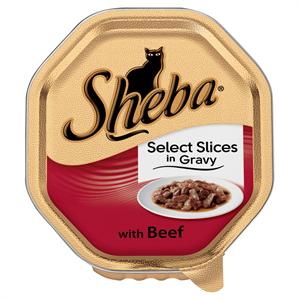 SHEBA ALU TRAY SELECT SLICES in GRAVY with BEEF 85G - NEW SIZE Image 1