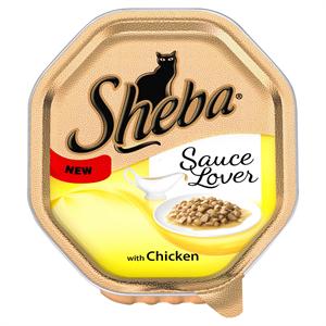 SHEBA ALU TRAY SAUCE LOVER with CHICKEN 85G  - NEW SIZE Image 1