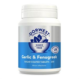 DORWEST VETERINARY GARLIC AND FENUGREEK 200 TABLETS Image 1