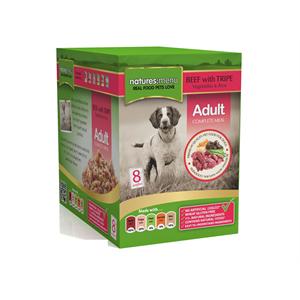 NATURES MENU DOG 8*300G (BEEF & TRIPE with vegetables & rice) Image 1