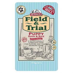 SKINNERS FIELD & TRIAL PUPPY DUCK & RICE 15KG Image 1