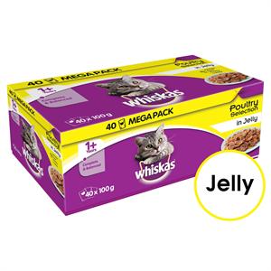 WHISKAS CAT POUCH POULTRY in JELLY 40*100GM Image 1