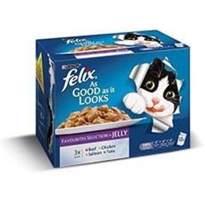 FELIX POUCH AS GOOD AS IT LOOKS FAVOURITES 12*100G Image 1