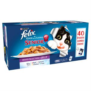 FELIX As Good as it Looks Pouch Senior Variety Pack 40 x 100g Image 1