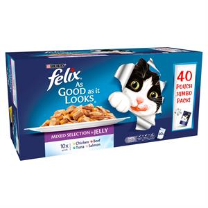 FELIX As Good as it Looks Pouch Variety Pack 40 x 100g Image 1