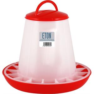 ETON RED AND WHITE POULTRY FEEDER 3KG Image 1