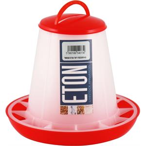 ETON RED AND WHITE POULTRY FEEDER 1KG Image 1