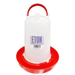 ETON RED AND WHITE POULTRY DRINKER 1.5 litre Image 1