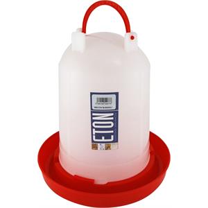 ETON RED AND WHITE POULTRY DRINKER 6 Litre Image 1