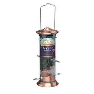 Harrisons Cast Copper Plated Nyger Feeder 20cm Image 1