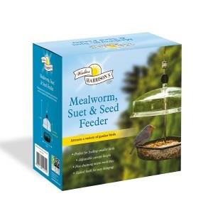 Harrisons Hanging Mealworm Bird Feeder with Canopy Image 1
