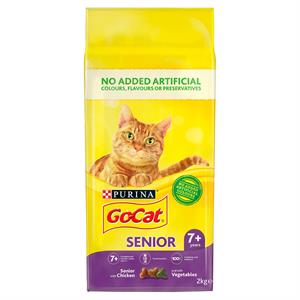 Go Cat Senior Cat Food with Chicken and with Vegetables 2kg Image 1
