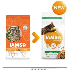 IAMS ADULT CAT FOOD with SAVOURY ROAST CHICKEN 3KG  Image 1
