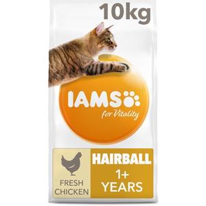 IAMS ADULT HAIRBALL CAT FOOD 10KG Image 1