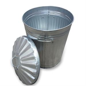 GALVANISED DUSTBIN WITH LID 90LTRS Image 1