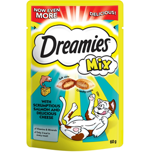 DREAMIES CAT TREATS 60G - SALMON & DELICIOUS CHEESE Image 1