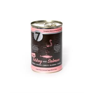 Seven Can Puppy Turkey and Salmon 400g Image 1