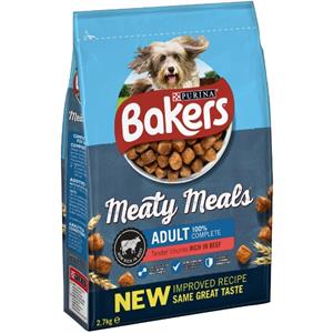 BAKERS COMPLETE MOIST MEATY MEALS with TASTY BEEF 2.7KG Image 1