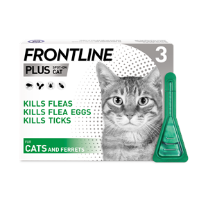 FRONTLINE PLUS SPOT ON CATS / FERRETS 3 PACK Image 1