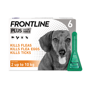 FRONTLINE PLUS SPOT ON FOR SMALL (2-10KG) DOGS 6 PACK Image 1