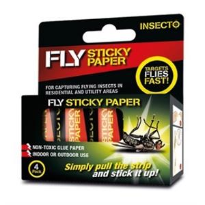INSECTO FLY STICKY PAPER 4PACK Image 1