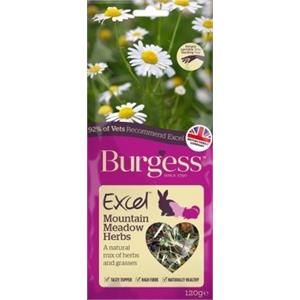 BURGESS EXCEL NATURE SNACKS MOUNTAIN MEADOW HERBS 120G Image 1
