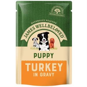 James Wellbeloved Puppy Food Turkey & Rice 10 x 150g Dog food pouch Image 1