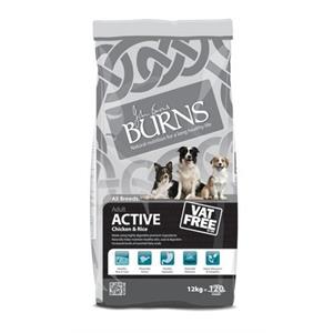 Burns Adult Dog Active For Working Dogs Chicken & Rice 12kg Image 1