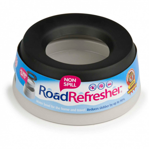 ROAD REFRESHER NON-SPILL PET BOWL LARGE GREY Image 1