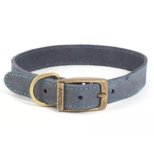 ANCOL 20inch / 50CM TIMBERWOLF LEATHER COLLAR BLUE Image 1