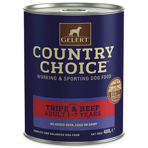 Gelert Tins Country Choice Working Dog Tripe Variety Pack 12x400g Image 1