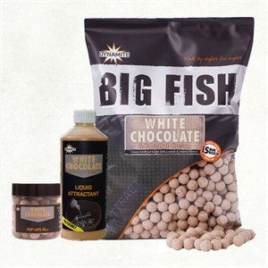 Dynamite Baits Big Fish White Chocolate & Coconut Cream Boilies 15mm 1.8kg only Image 1