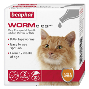 Beaph WORMclear Cat Praziquantel 2 Tubes Image 1