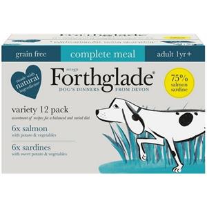Forthglade Complete GRAIN-FREE Adult Salmon & Sardine Multipack 12 x 395g Image 1