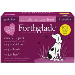 FORTHGLADE JUST MULTIPACK 12 x 395g Chicken, Lamb &  Beef Image 1