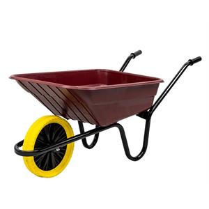 Shire 90L Wheelbarrow Puncture Proof Burgundy Image 1