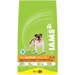 IAMS PROACTIVE HEALTH ADULT LIGHT DOG FOOD 3KG Image 1