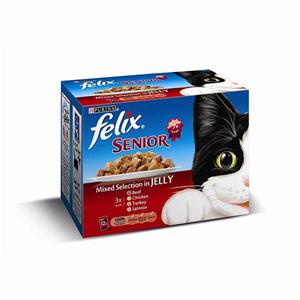 FELIX CAT FOOD POUCH SENIOR MIXED SELECTION 48*100G Image 1