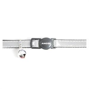 ANCOL GLOSS REFLECTIVE CAT COLLAR ALL SILVER Image 1