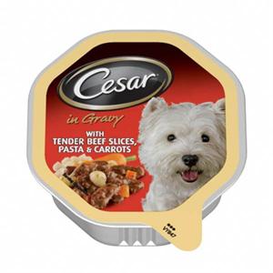 CESAR IN GRAVY WITH TENDER BEEF SLICES, PASTA & CARROTS 150G Image 1