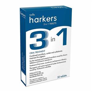 HARKERS THREE IN ONE TABLETS 50 TABLETS Image 1