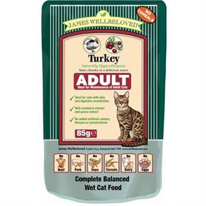 JAMES WELLBLEOVED CAT ADULT POUCH 12*85G with TURKEY  Image 1