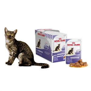 ROYAL CANIN DIGESTIVE SENSITIVE CAT FOOD POUCH 12*85G Image 1