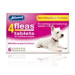 JOHNSONS 4FLEAS TABLETS - SMALL DOGS & PUPPIES up to 11KG  (6 tablets) thumbnail