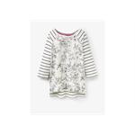 JOULES POLLY WOVEN JERSEY MIX TOP - CREAM WINTERBERRY Thumbnail Image 3
